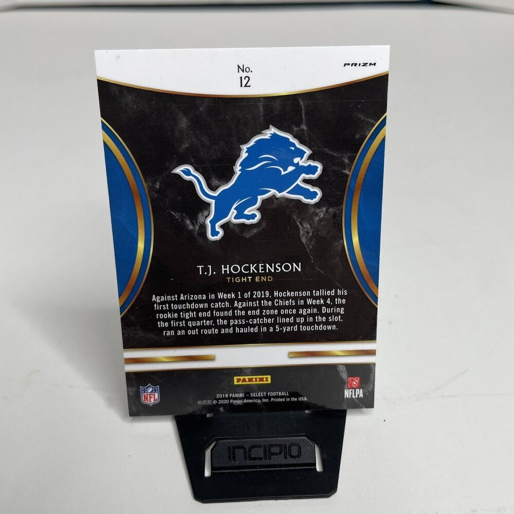 TJ HOCKENSON 2019 Panini Select Selections Silver Prizm #12 Rookie Card RC - Picture 2 of 8